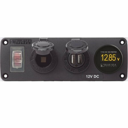 SUPERJOCK Accessory Panel with 12V Socket, USB Charger & Voltmeter SU3760029